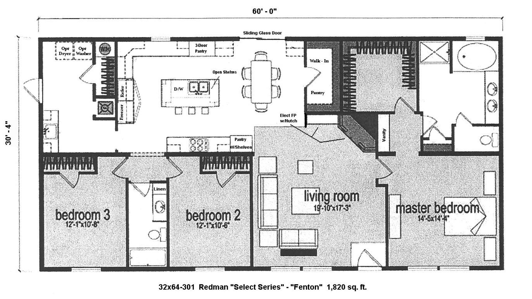 100 3 Bedroom Double Wide Floor Plans Haleys Homes